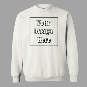 Full Chest Front Crew Neck White