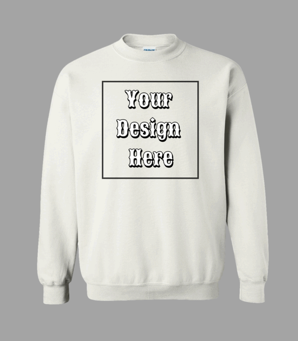 Full Chest Front Crew Neck White
