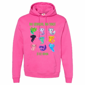 Pink Hoodie Axolotl Pink