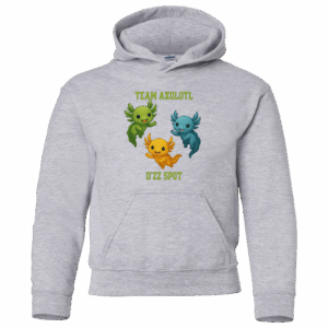 Axolotl Grey Youth Hoodie