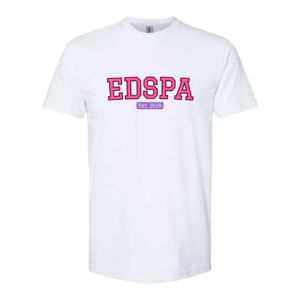 EDSPA Adult Varsity White T-shirt