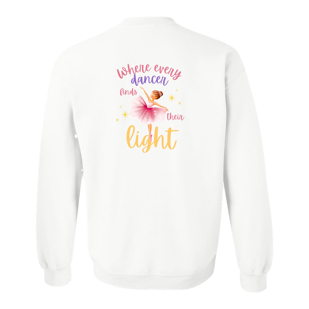 EDSPA Logo Adult White Back Sweat Shirt