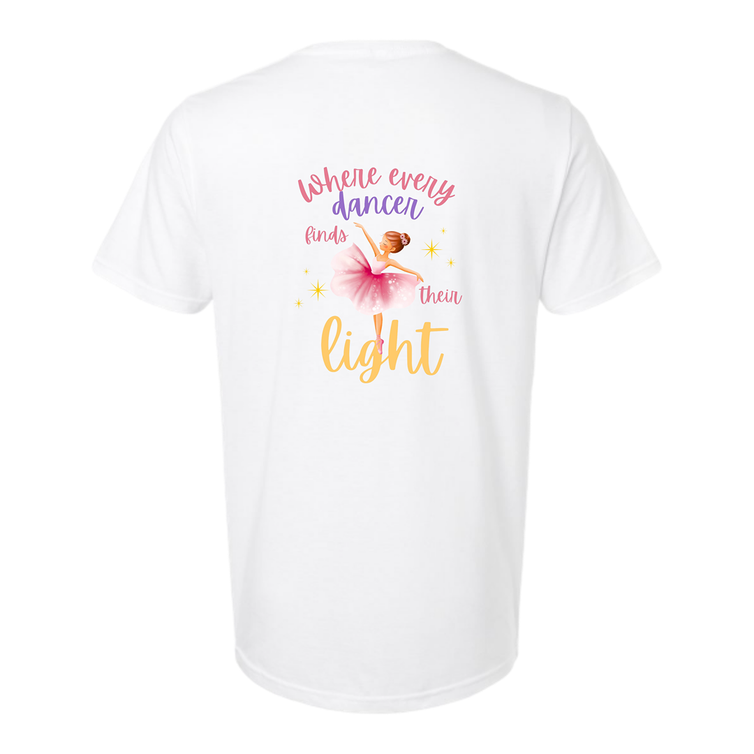 EDSPA Logo Adult White Back T-Shirt