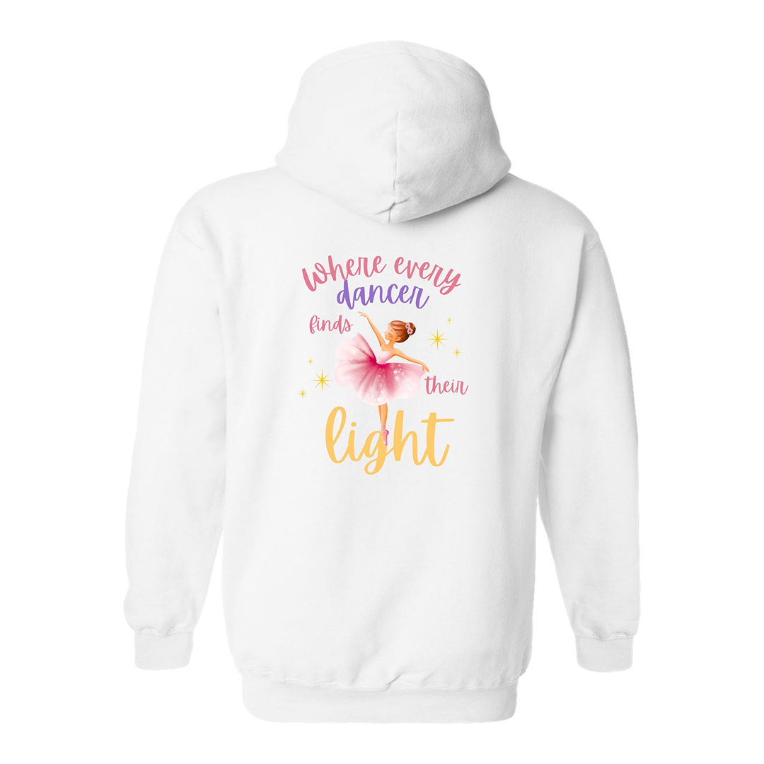 EDSPA Logo Adult White Back Hoodie