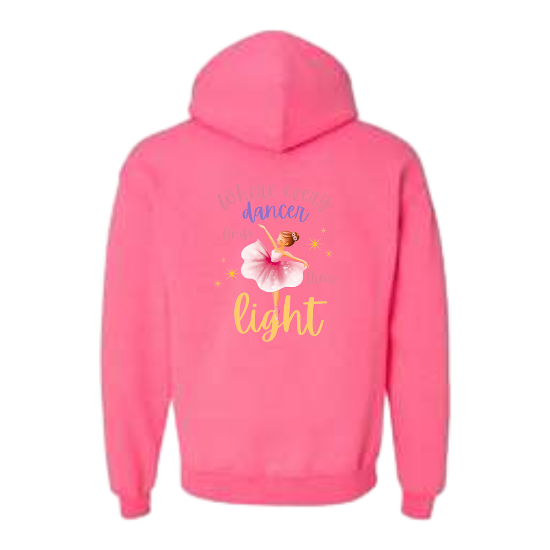 EDSPA Logo Adult Pink Back Hoodie