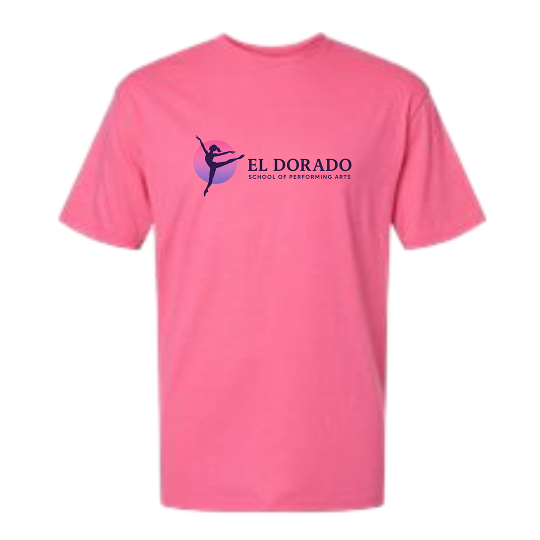 EDSPA Logo Adult Pink Front T-Shirt