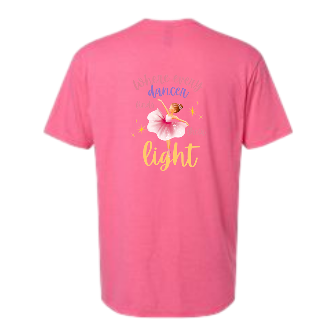 EDSPA Logo Adult Pink Back T-Shirt